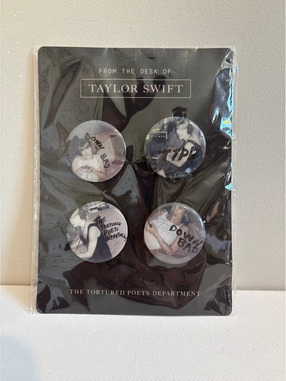 Taylor Swift TTPD From the Desk of Taylor Swift 4 Pin Set Official Merch
